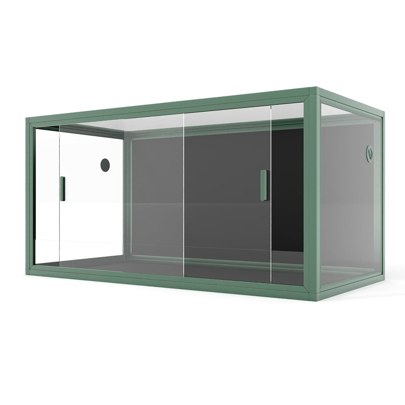 Spacious 120 Gallon Reptile Enclosure - 4x2x2 ft Large Snake & Bearded Dragon Cage with Sliding Glass Doors, Heavy-Duty Ventilated Screen Top, Easy Assembly Terrarium