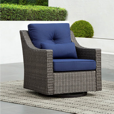 Keaisha Outdoor Swivel Wicker Glider Lounge Chair