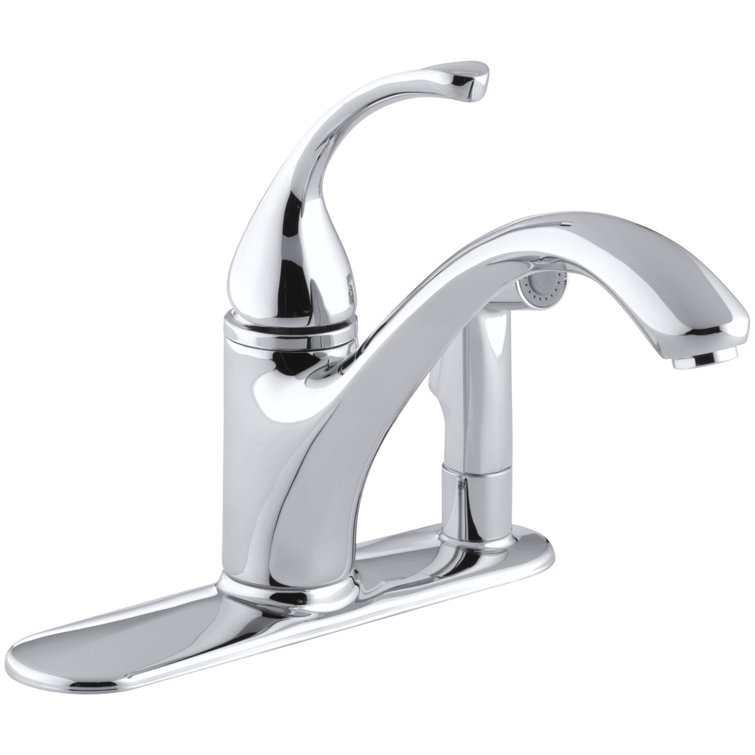 Forté 3-Hole Kitchen Sink Faucet with 9-1/16" Spout with Matching Finish Sidespray In Escutcheon