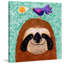 «Sloth Happy» par Janet Nelson, reproduction sur toile tendue-19813972