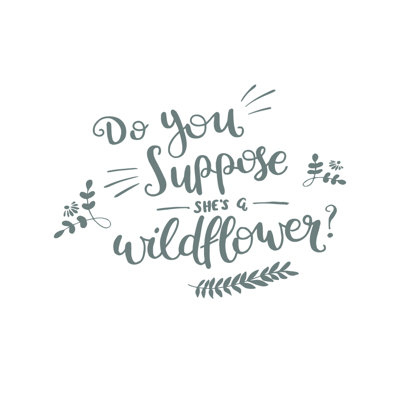 Adhésif décoratif «Do you Suppose She is a Wildflower» Alice au pays des merveilles