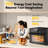 32QT Air Fryer Oven Combo, 18-in-1 Convection Oven , Extra Large Fits 13" Pizza, Digital Display & Precise Temperature Control, Stainless Steel, Includes 7 Accessories.