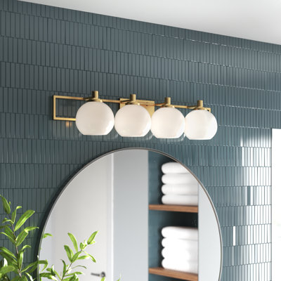 Éclairage pour meuble-lavabo à 4 lumières Cherilus