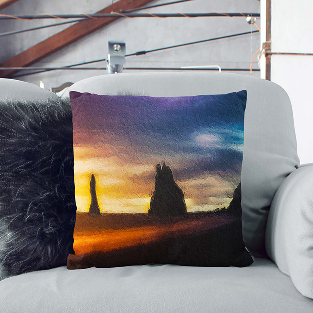 Beach in Vik Iceland Cushion with Filling