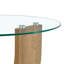 Table basse 3 pièces l 23,6 po x P 45,3 po x H 19,6 po MDF + verre 3 pièces Table basse avec plateau en verre trempé transparent / bois-130490035