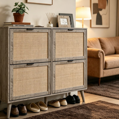 24 Pair Shoe Storage Cabinet