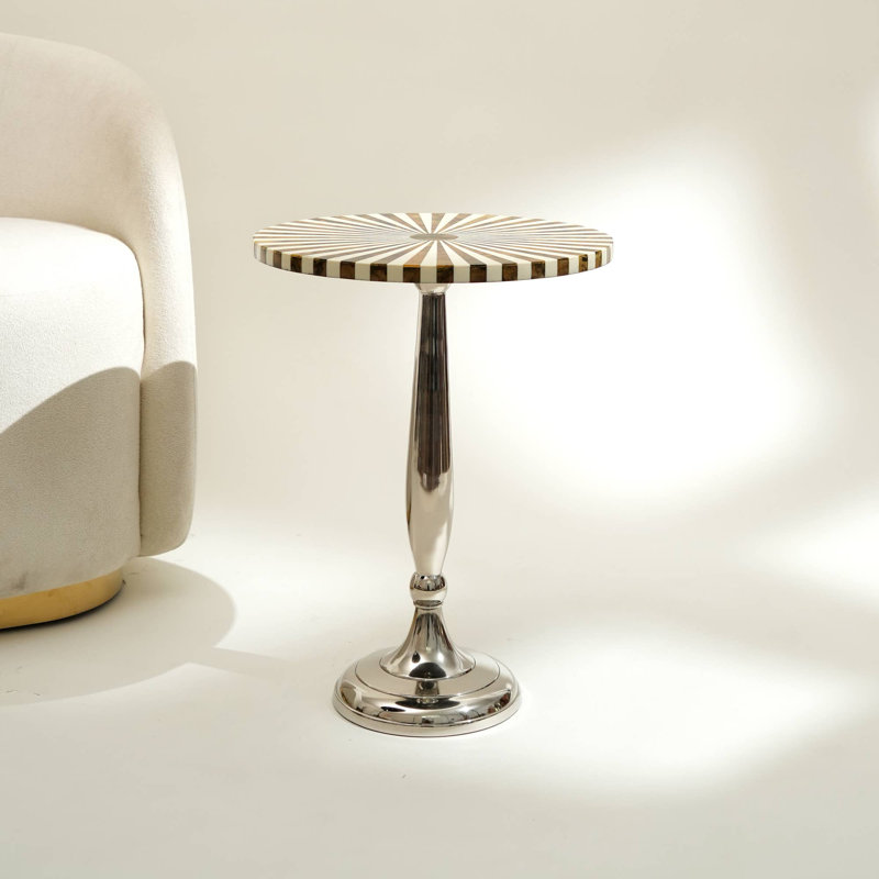 Table d'appoint décorative et moderne - Table de bout avec plateau - 15 x 15