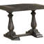 Table d'appoint rectangulaire en bois massif gris, style transitionnel, idéale pour le salon, dimensions : 68,5 cm (L) x 58,5 cm (l) x 61 cm (H).