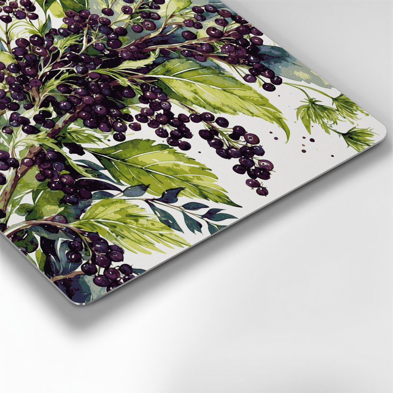 Art mural botanique vert sureau, H 384 po x l 384 po x P 0,05 po