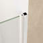 Porte de douche pivotante avec cadre en aluminium brossé, demi-porte de douche-124898856
