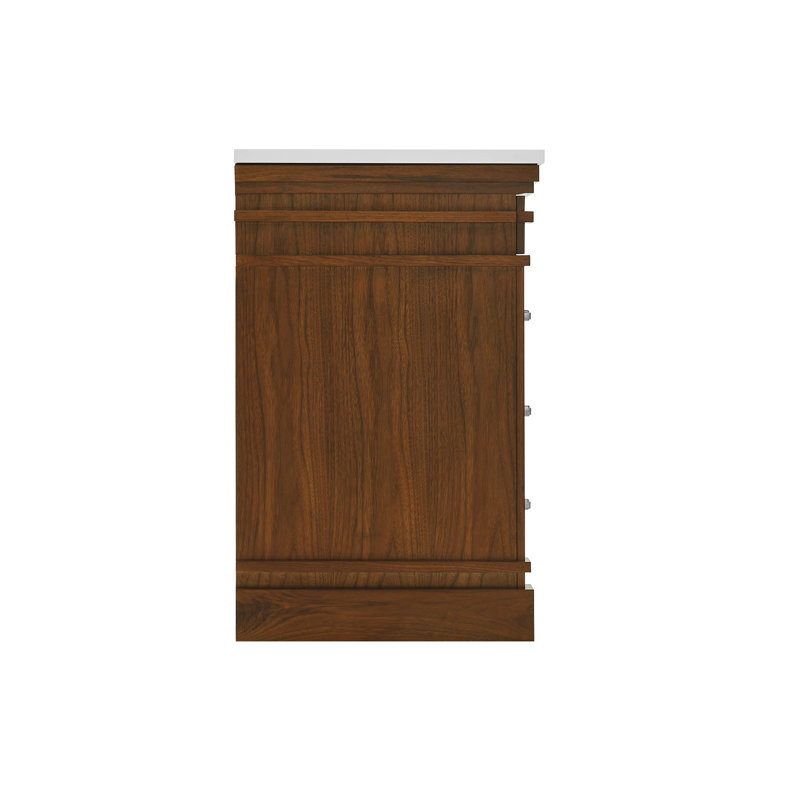 FLW Harmony 36 Wood Sink Vanity, Walnut, 48