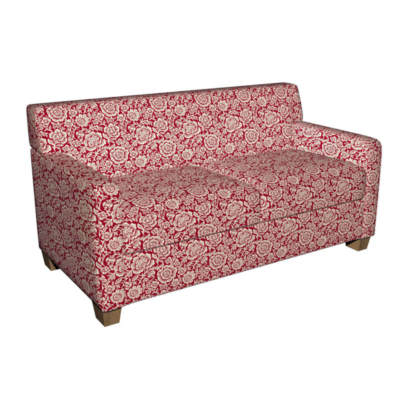 Tissu matelassé floral, Rouge