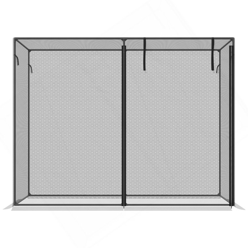 Tente de protection des plantes avec portes à fermeture à glissière pour jardin potager, cour arrière, noir 6 pi x 3 pi Outsunny
