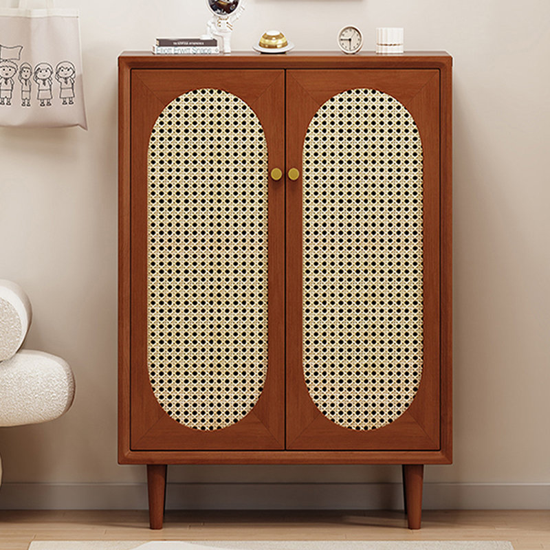 15 Pair Shoe Storage Cabinet, Dark Brown