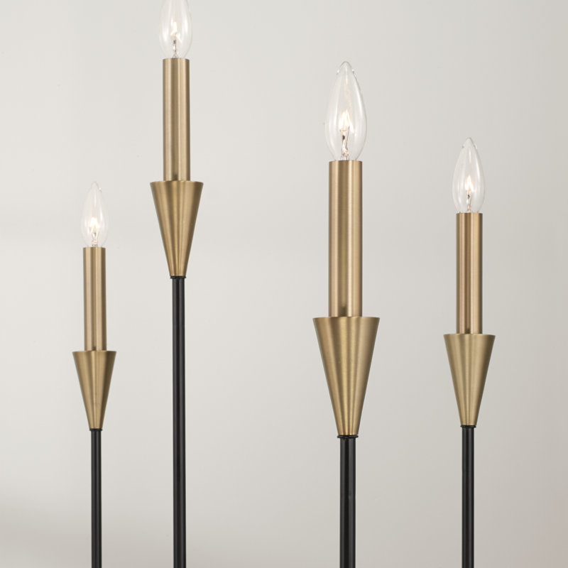 Avant 8 - Light Steel Dimmable Chandelier