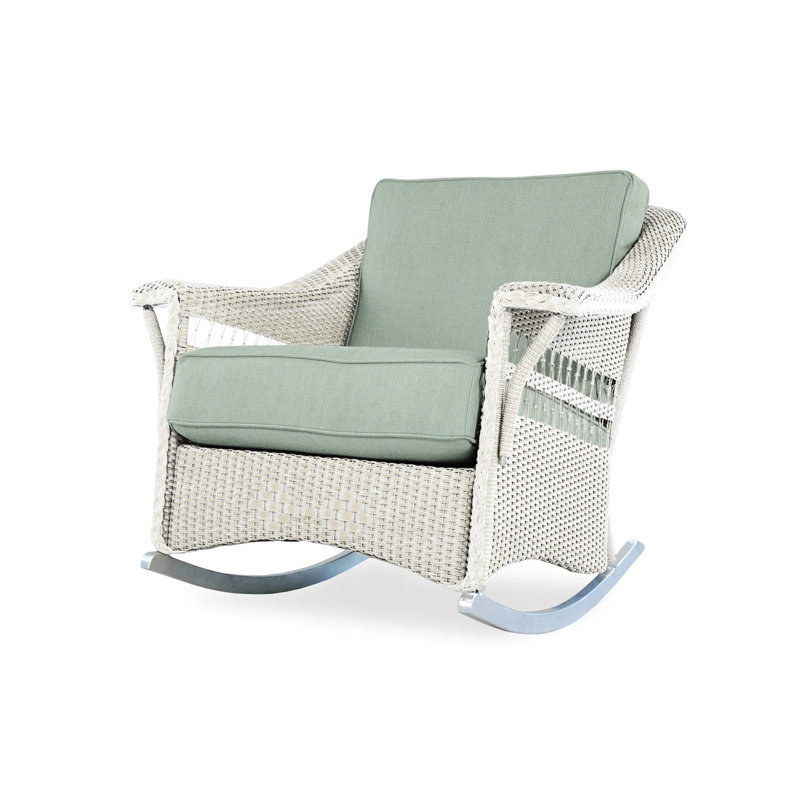Nantucket Outdoor Rocker Chair, Callen Driftwood, Antique White