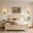 Alcester 12''(H) Traditional Wall Sconce Light Lamps With Embossed Metal Backplate & Pleated Fabric Shade