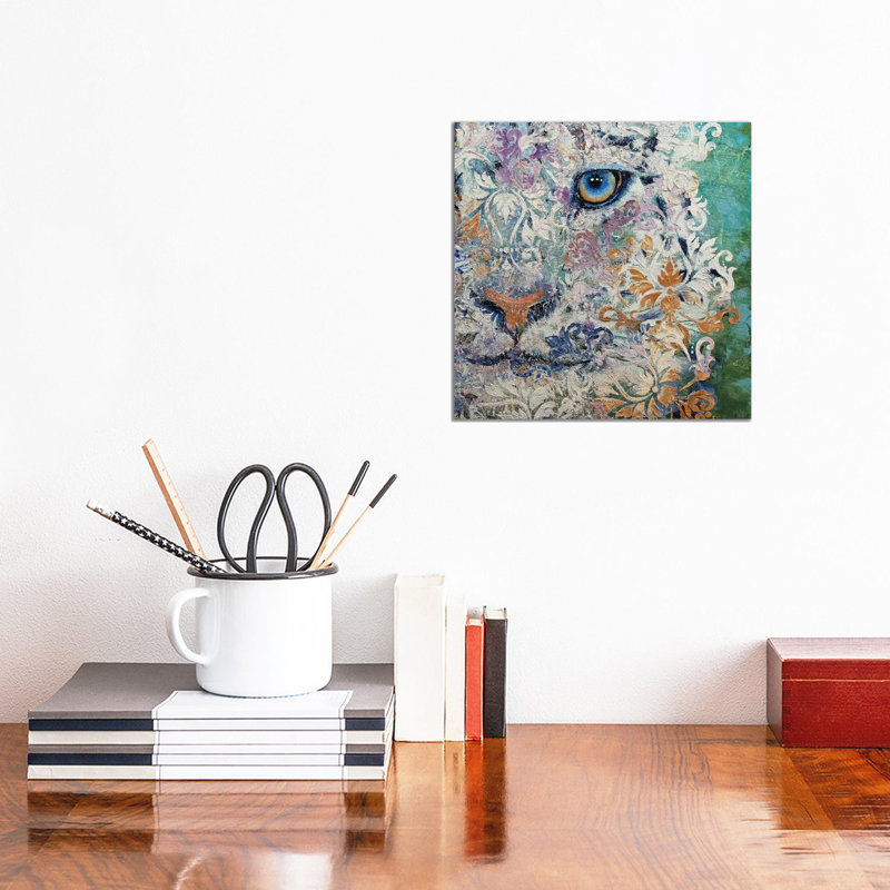 Royal Snow Leopard by Michael Creese - Wrapped Canvas Painting, 30.48 cm H x 30.48 cm W