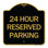 Enseigne Signmission Designer Series - 24 heures de stationnement réservé | Enseigne architecturale noire et dorée en aluminium de gros calibre 18 po x 18 po | Protégez votre entreprise et votre commune | Fabriqué aux États-Unis