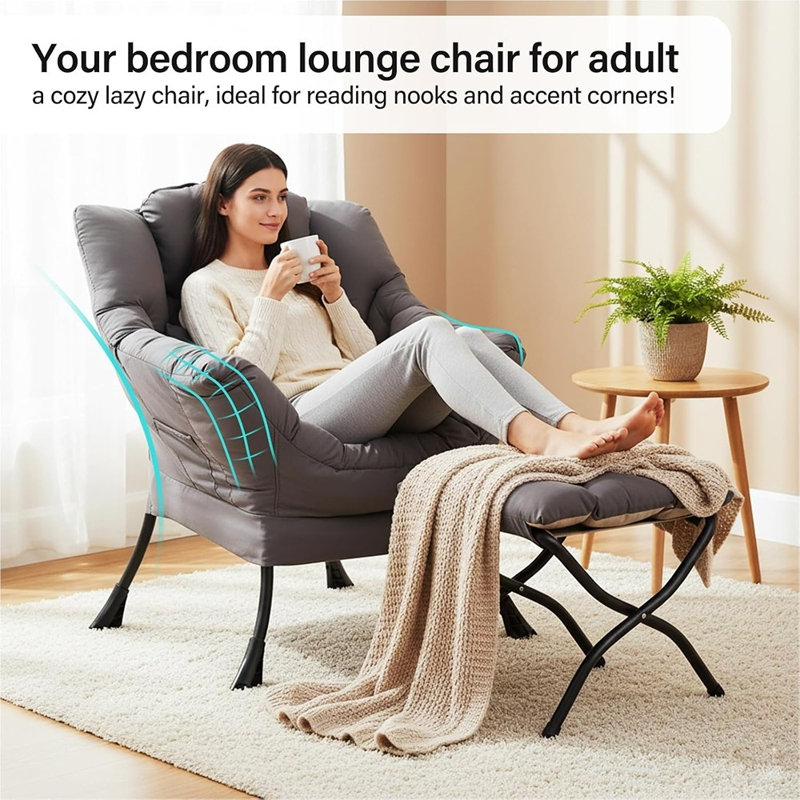 Fauteuil d'appoint avec repose-pieds Lazy Chair