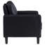 Fauteuil d'appoint noir avec accoudoirs rembourrés-504525893