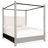 Retreat Pole Rattan King Upholstered Poster Bed withCanopy-95851092-95851089