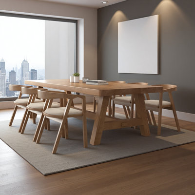 Simple Rectangular Solid Wood Conference Tables