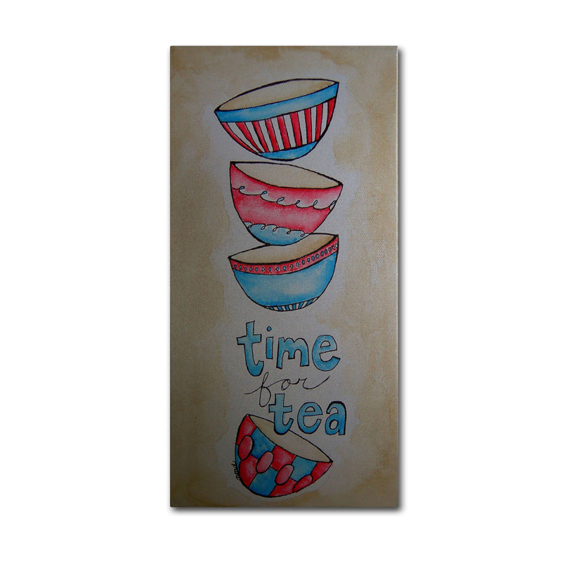 «Tea Time», reproduction d'art sur toile tendue, H 24 po x l 12 po x P 2 po