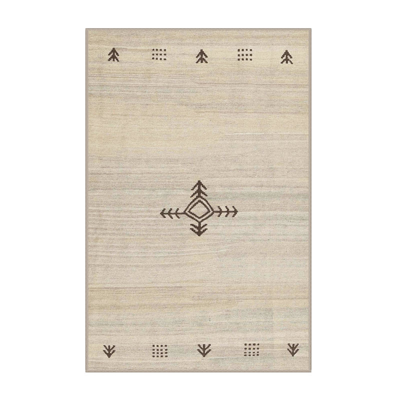 Tapis contemporain ivoire, Rectangle 7 pi x 10 pi