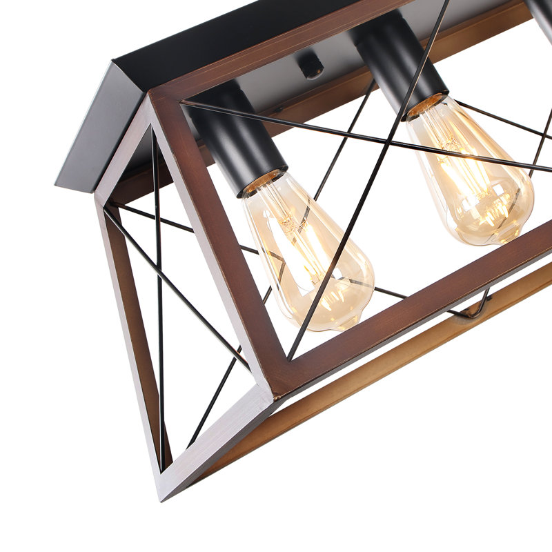 Plafonnier encastré 5 lumières, Bronze brossé, 5 lumières, 8,7 po H x 31,5 po L x 10,2 po P