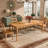 Outdoor Acacia Wood Dining Table With 1.96" Umbrella Hole Rectangular-1753013476