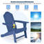 2 pièces Adirondack de patio pour terrasse de jardin résistante aux intempéries avec porte-gobelet -803864393