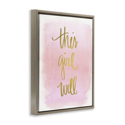 "This Girl Will on Pink", art mural sur toile flottante par Anna Quach