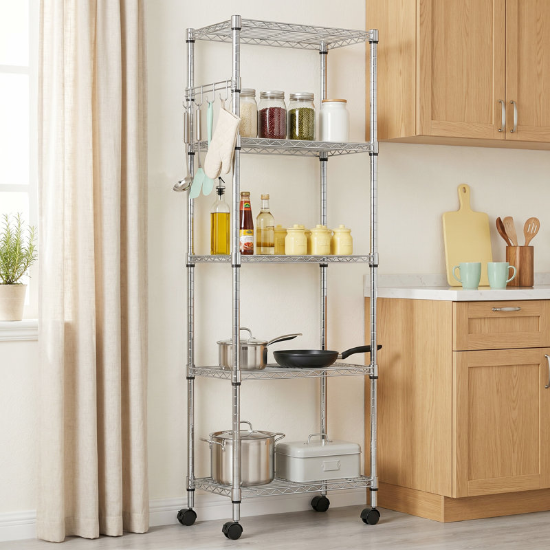 Rayonnage à hauteur réglable Lylla, Argent, H 72,05 po x l 23,23 po x P 13,78 po
