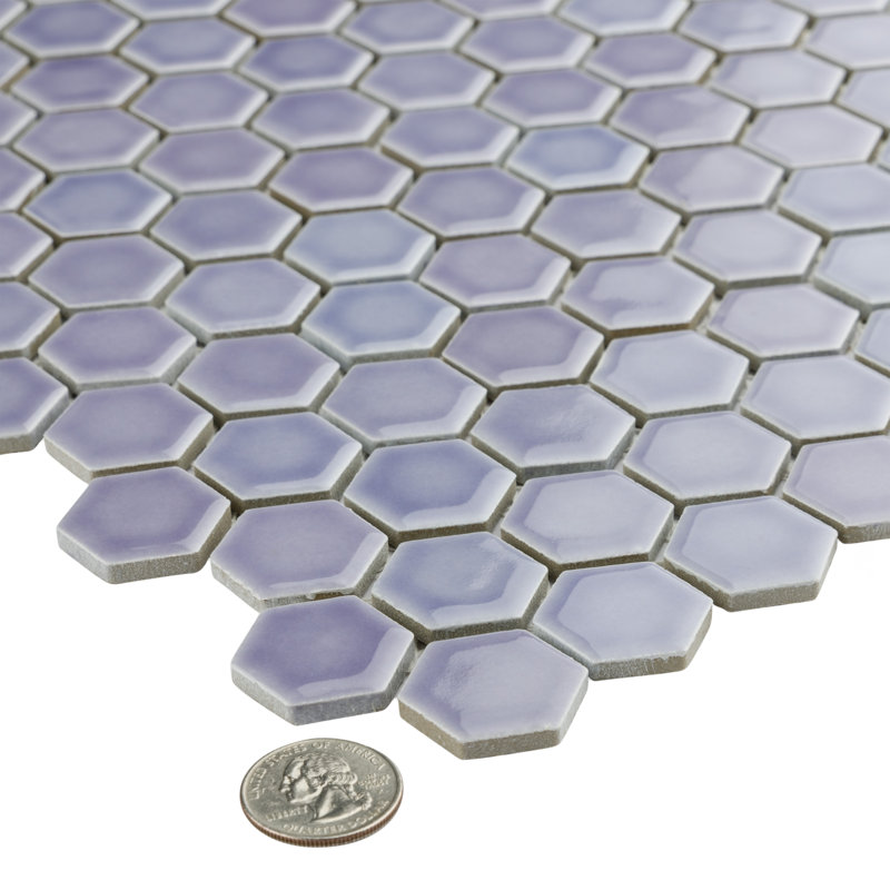 Hudson 1" X 1" Hex Porcelain Mosaic Floor And Wall Tile