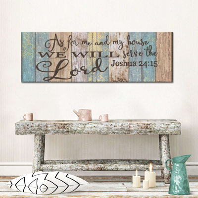 «Serve the Lord Verse», reproduction sur toile tendue