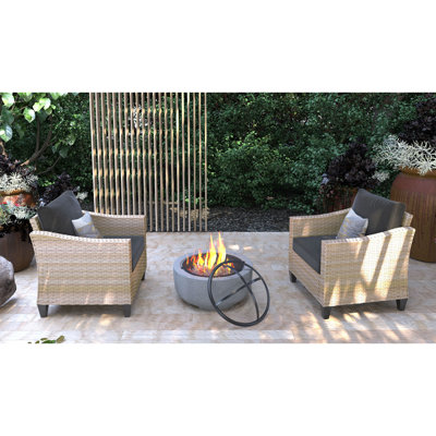 Wicker 2 - Person Patio Conversation Sets with Cushions