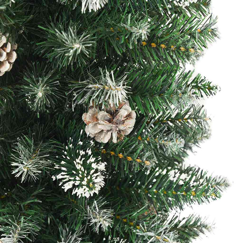 Artificial Slim Christmas Tree, Silver, 3.94' H
