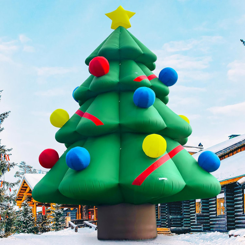Arbre de Noël gonflable avec souffleur et décoration de fête pour Noël et événements Wellcomer