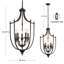 Luminaire suspendu en métal 5 lumières à intensité variable-1177583439