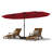15FT Double-Sided Rectangle Patio Umbrella – Extra Large Market Sunshade – UV Protection, Waterproof, Sturdy Ribs, Crank Lift – Perfect for Poolside, Garden, Deck, Backyard – Claret-362322862