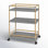 Tobias Outdoor 3- Tier Rattan and Metal Bar Cart
