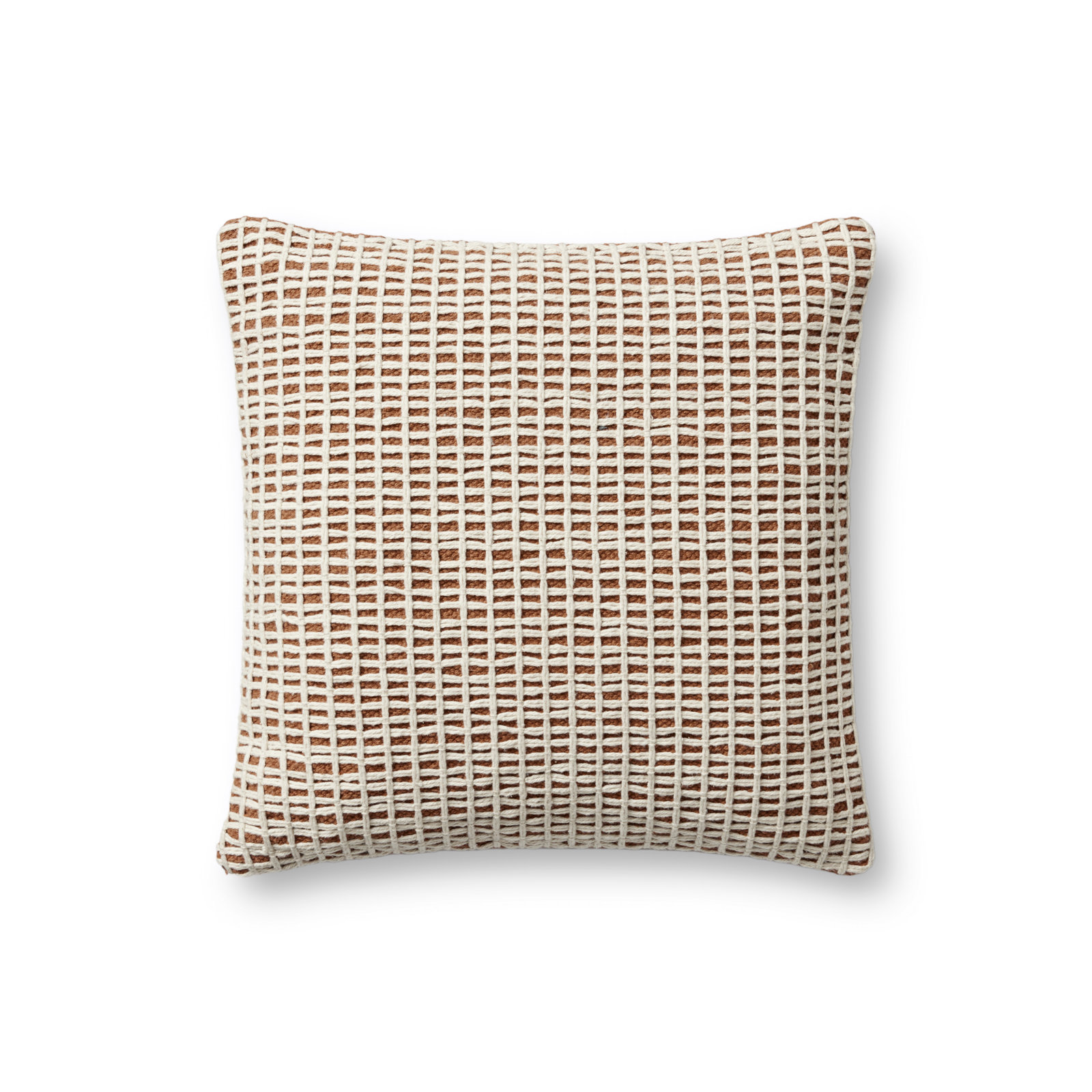Strasbourg Plaid Cotton Throw Pillow, Down, Green/Ivory