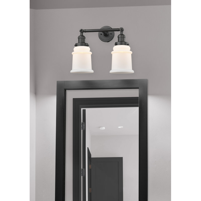 Galaviz 2 - Light Dimmable Vanity Light, Oil Rubbed Bronze, Matte White Cased, No Bulb Included