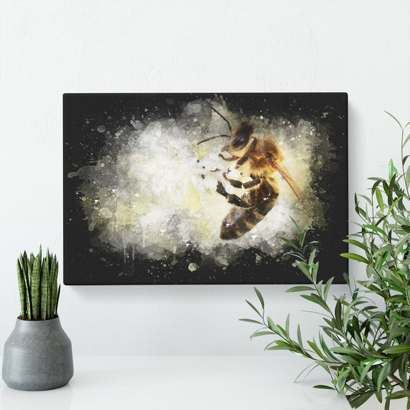 Bee Collecting Pollen Vol.1 - Wrapped Canvas, 50cm H x 76cm W x 3cm D