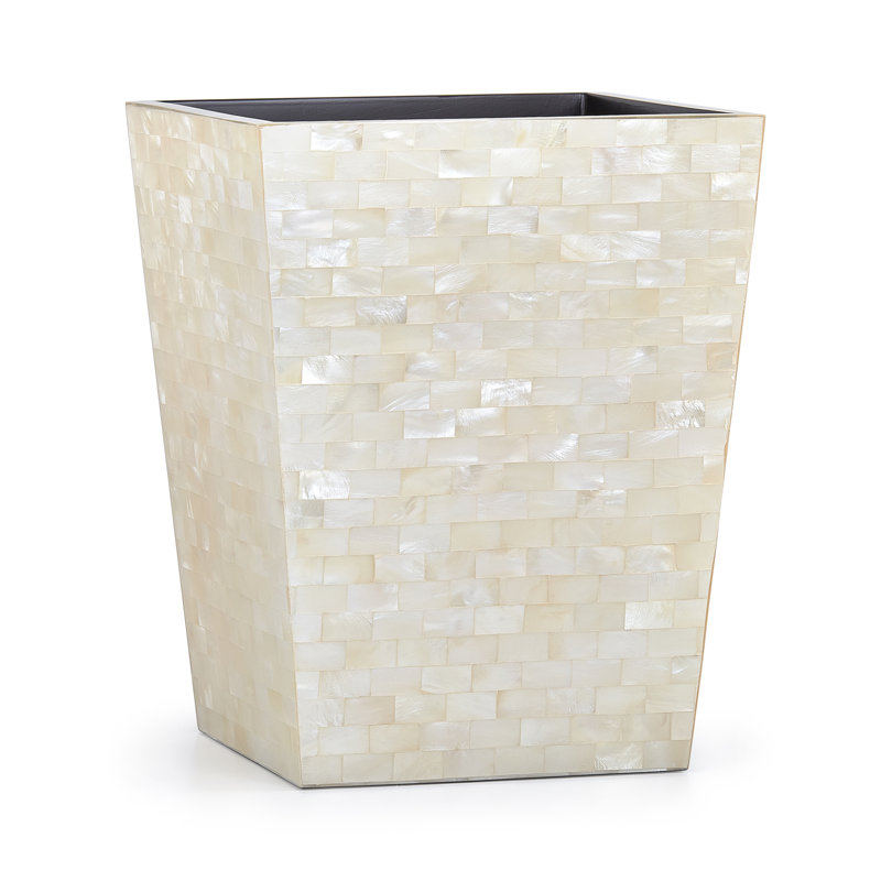 White Agate Waste Basket
