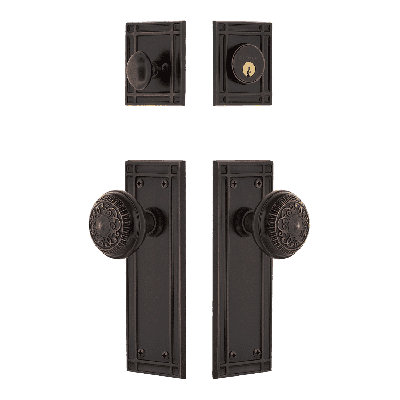 Nostalgic Warehouse Mission Entry Set with Egg & Dart Knob