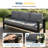 2-person All Aluminum Outdoor Conversation Set With Cushions-2012602780-2012602782-2012602755