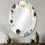 Miroir mural ovale bleu et blanc-738965825