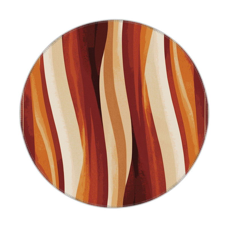 Tapis intérieur et extérieur Desert Bloom, Rond 5 pi